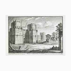 After Giuseppe Vasi, Porta S.Sebastiano, Etching, Late 18th Century-ZCI-1380197