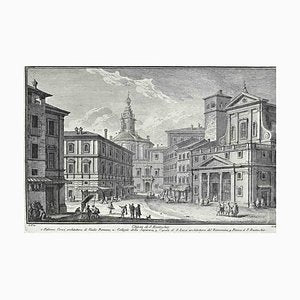 After Giuseppe Vasi, S.Eustachio Church, Etching, Late 18th Century-ZCI-1380181