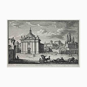 After Giuseppe Vasi, SS.Pietro e Marcellino Church, Etching, 18th Century-ZCI-1380119