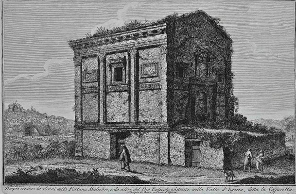 After Giuseppe Vasi, Tempio in Caffarella, Etching, 18th Century-ZCI-1380140