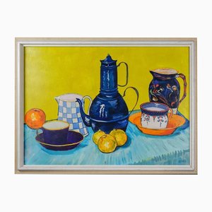 After Gyula Czimra, Table Still Life, 20th Century, Oil on Canvas-QOR-2029045