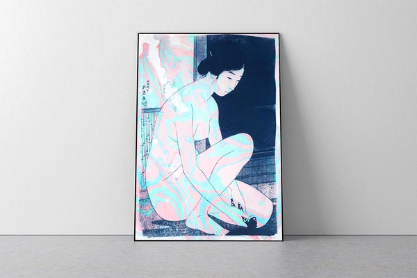 After Hashiguchi Goyo, Nude Geisha, 2021, Cyanotype-RWC-1395337