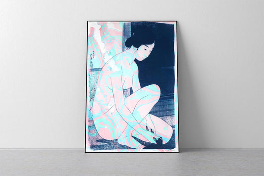 After Hashiguchi Goyo, Nude Geisha, 2021, Cyanotype