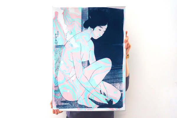 After Hashiguchi Goyo, Nude Geisha, 2021, Cyanotype-RWC-1395337