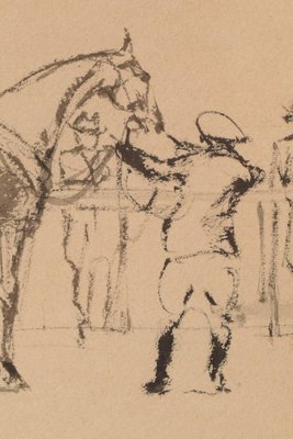 After Henri de Toulouse-Lautrec. Horses at the Races, Early 20th Century, Ink on Paper-AOI-1419996