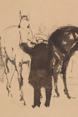 After Henri de Toulouse-Lautrec. Horses at the Races, Early 20th Century, Ink on Paper-AOI-1419996