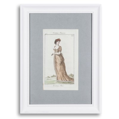 After Horace Vernet, Series: Costume Parisien, Fashion Graphics: Headwear, 1805, France, Print, Framed-FSD-1117701