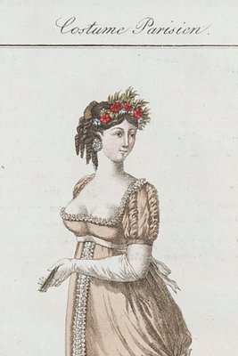 After Horace Vernet, Series: Costume Parisien, Fashion Graphics: Headwear, 1805, France, Print, Framed-FSD-1117701