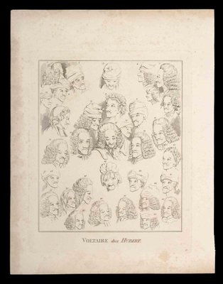 After Hubert, Thomas Holloway, Voltaire, Original Etching, 1810-ZCI-1165769