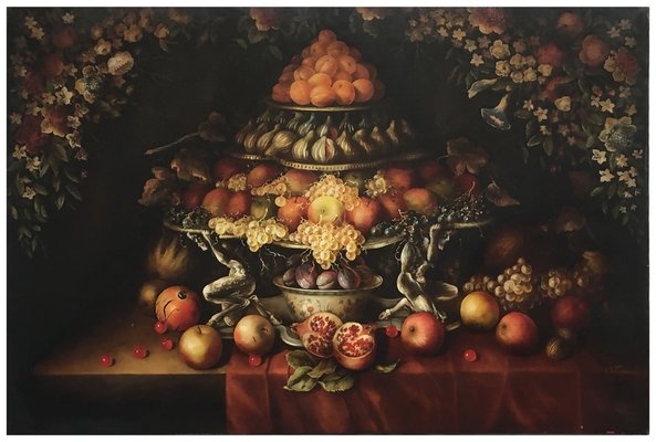 After J. B. Monnoyer, Triumph of Fruit & Flowers, 2008, Oil on Canvas-YUW-1309746