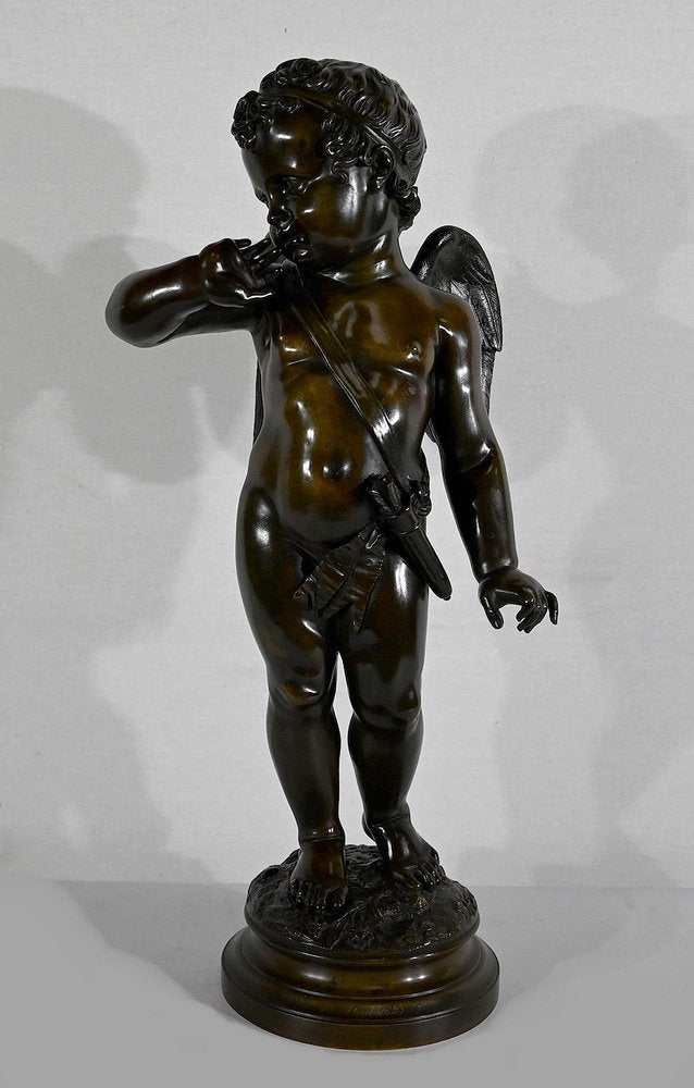 After J-B. Pigalle, Cupidon, Late 1800s, Bronze