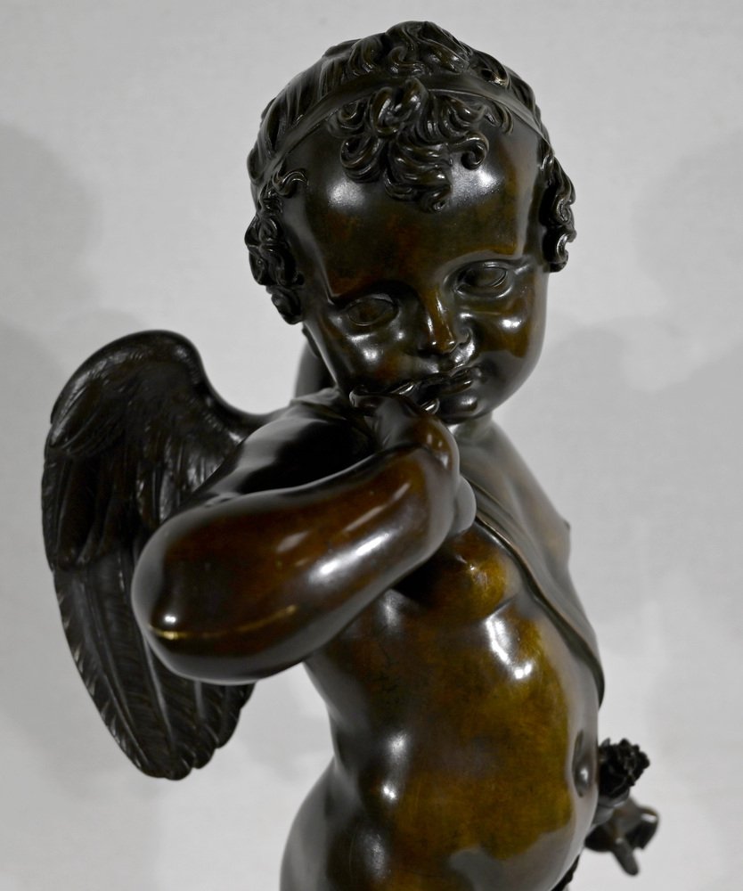 After J-B. Pigalle, Cupidon, Late 1800s, Bronze