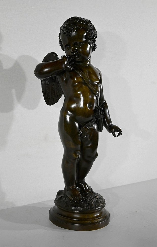 After J-B. Pigalle, Cupidon, Late 1800s, Bronze