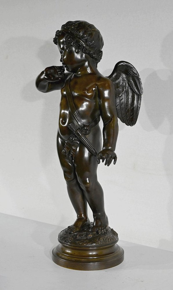 After J-B. Pigalle, Cupidon, Late 1800s, Bronze