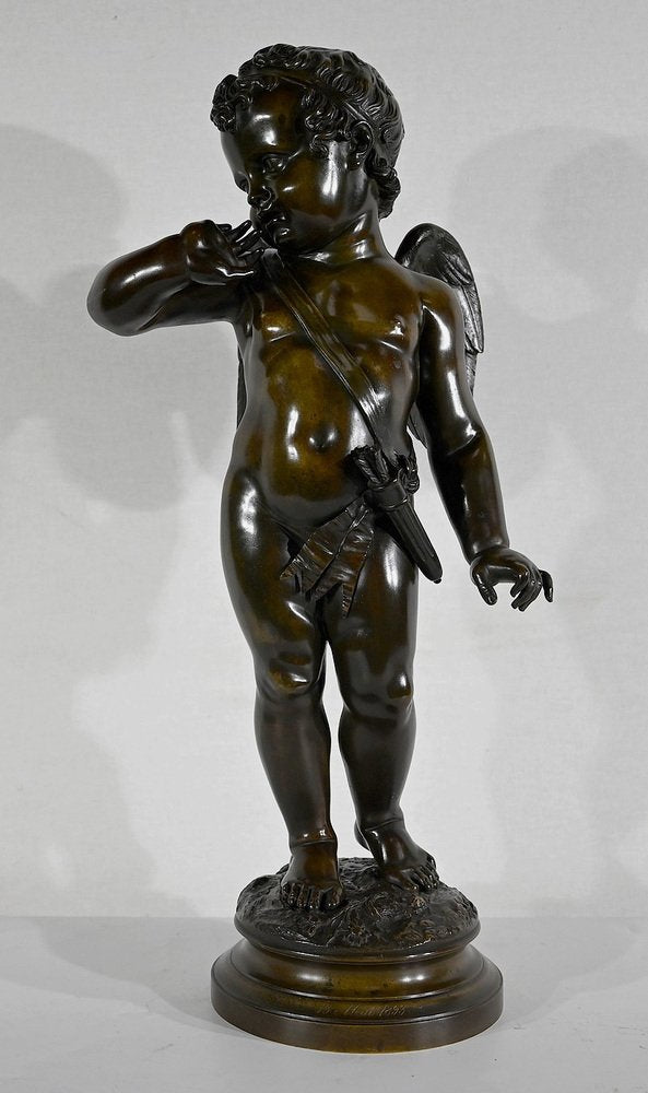 After J-B. Pigalle, Cupidon, Late 1800s, Bronze