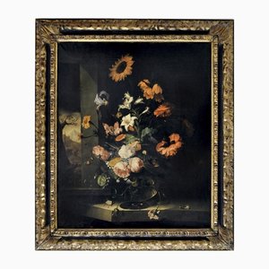 After Jacob van Wascapelle, Still Life of Flowers, Italian School, Italy, Oil on Canvas, Framed-YUW-1299347