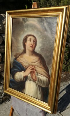 After Jacopo Amigoni, Virgin Mary, 1700s, Oil on Canvas, Framed-VDX-1404933