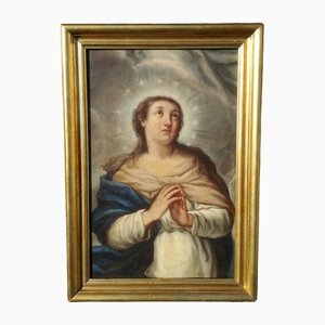 After Jacopo Amigoni, Virgin Mary, 1700s, Oil on Canvas, Framed-VDX-1404933