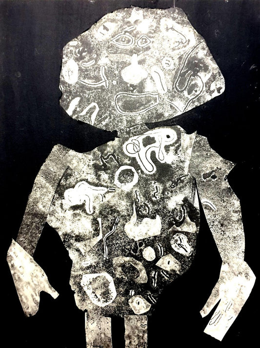 after Jean Dubuffet - Man - Pochoir 1956