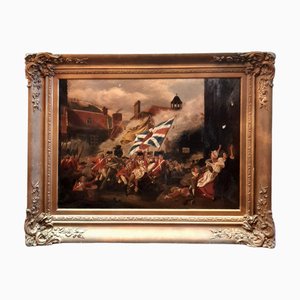 After John Singleton Copley, The Death of Major Peirson, Oil on Canvas Framed-TCS-1105322