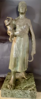 After Libero Andreotti, Figure, 20th Century, Bronze on Marble Base-FOI-1741464