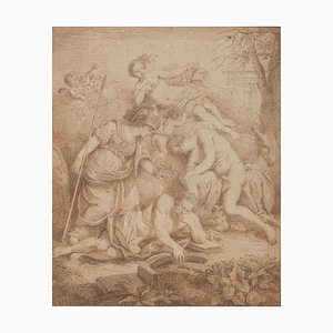 After Louis Fabricius Dubourg, Allegorical Scene, Sepia Drawing, Early 1700s-ZCI-1770083