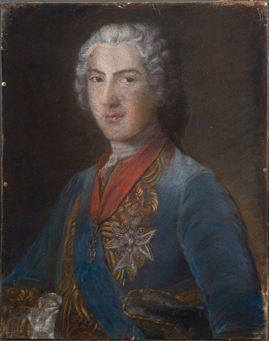 After M. Quentin De La Tour, Portrait of Louis Ferdinand of France, 18th Century, Oil on Canvas