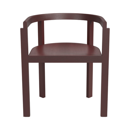 Fritz Hansen After MA100 Chair - Burgundy Coloured Ash