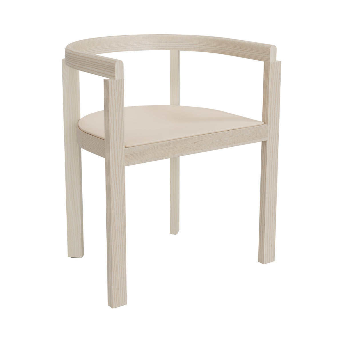 Fritz Hansen After MA100CU Seat Cushion in Natural Leather on After MA100 Chair