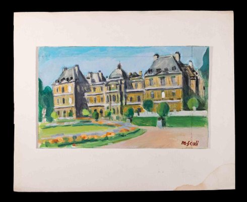 After Madeleine Scali, The Garden, Original Drawing, Mid 20th-Century-ZCI-1241540