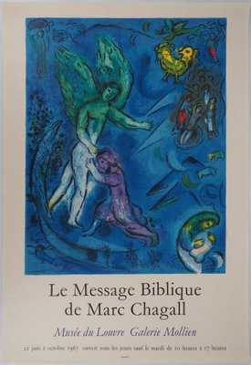 After Marc Chagall, La lutte de Jacob et de l’ange, Lithograph-KHH-1282238