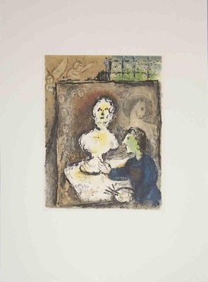 After Marc Chagall, Odyssey, 1989, Lithograph, Framed-ZCI-1422476