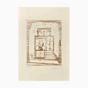 After Massimo Campigli, The House of Women, Original Etching, 1970s-ZCI-1403391