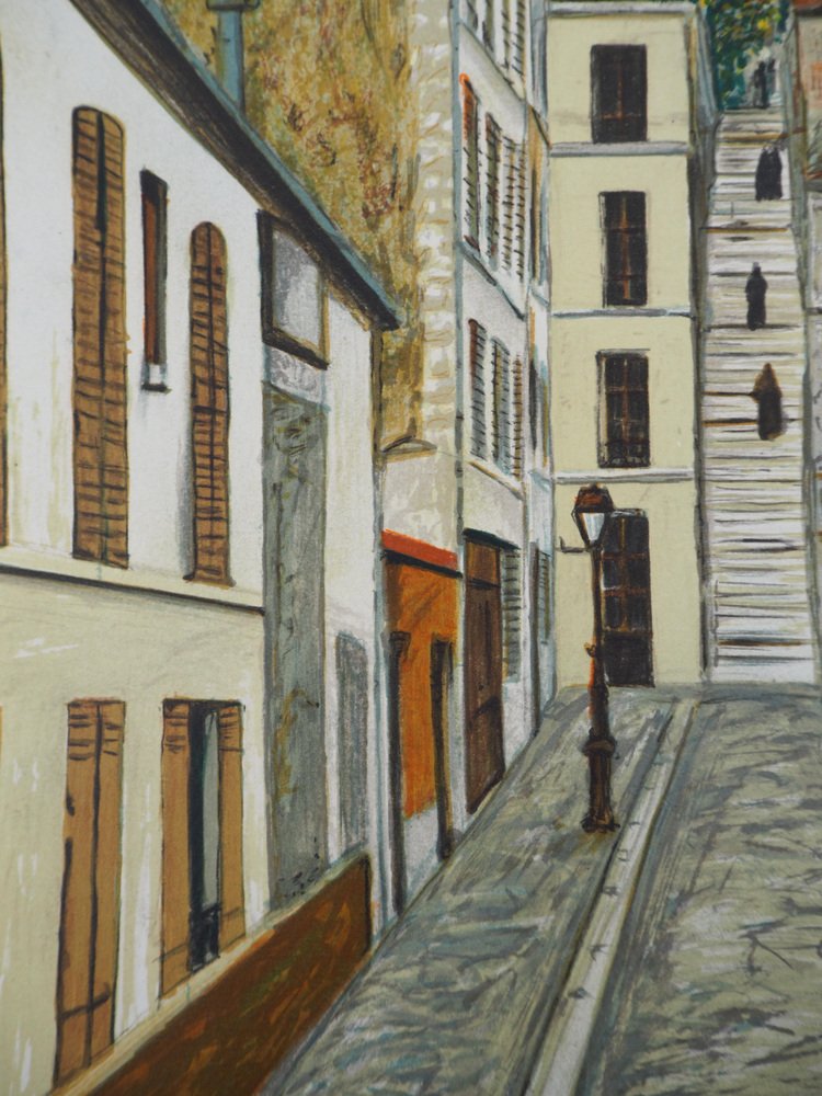 After Maurice Utrillo, Passage Cottin in Montmartre, Lithograph