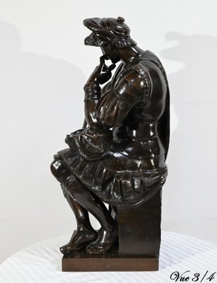 After Michelangelo, Lorenzo de Medici, 19th Century, Bronze-RVK-1724946