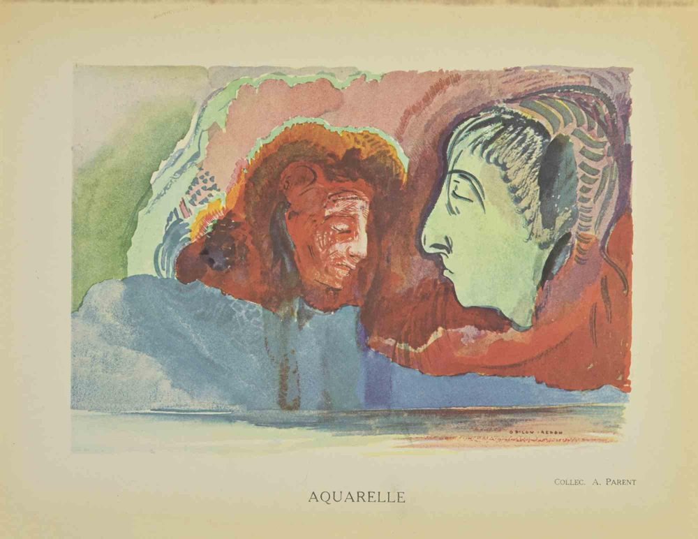 After Odilon Redon, Dante's Vision, Lithograph, 1923