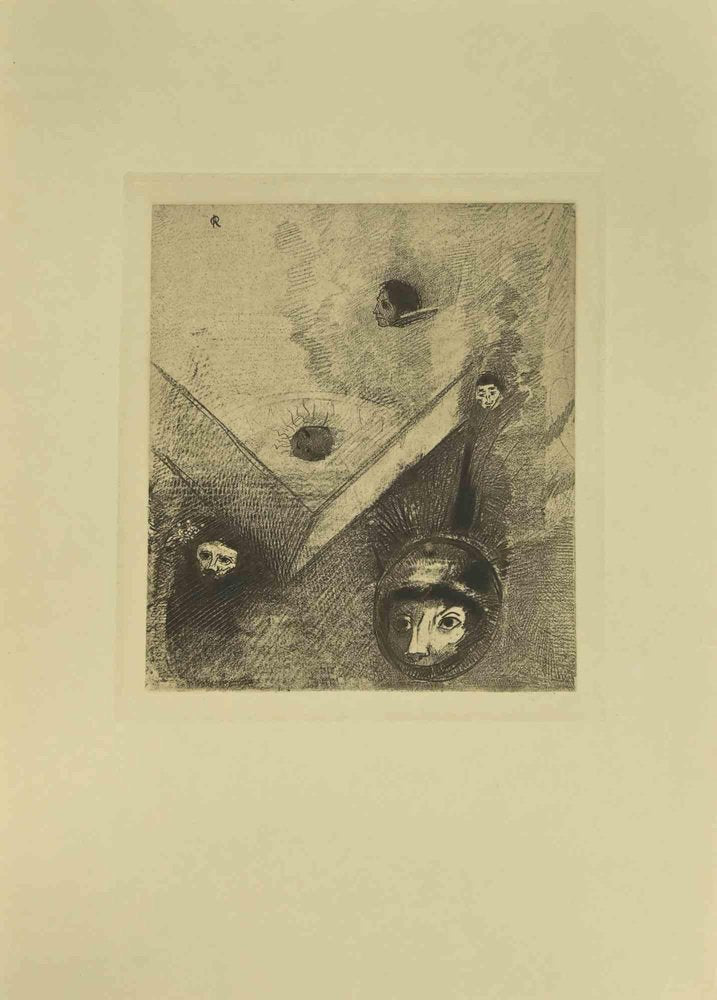 After Odilon Redon, Illustration from the Series Les Fleurs du Mal, 1923, Etching