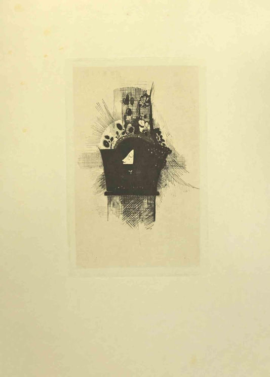 After Odilon Redon, Illustration from the Series Les Fleurs du Mal, 1923, Etching