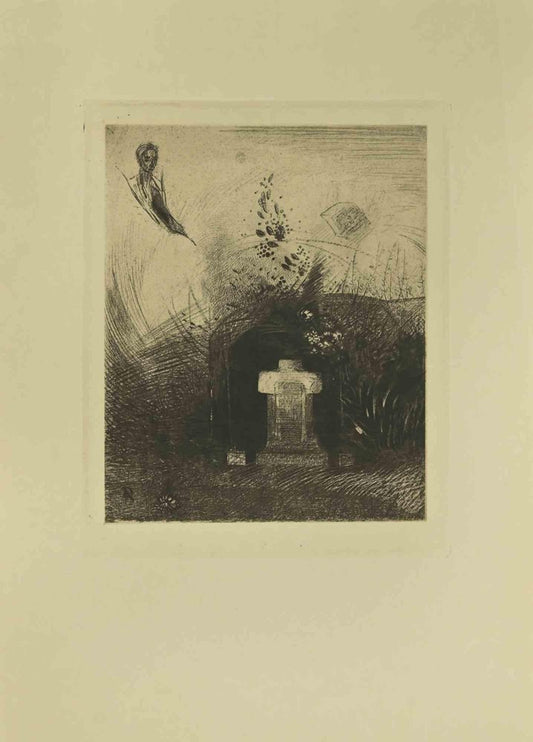 After Odilon Redon, Illustration from the Series Les Fleurs du Mal, 1923, Etching