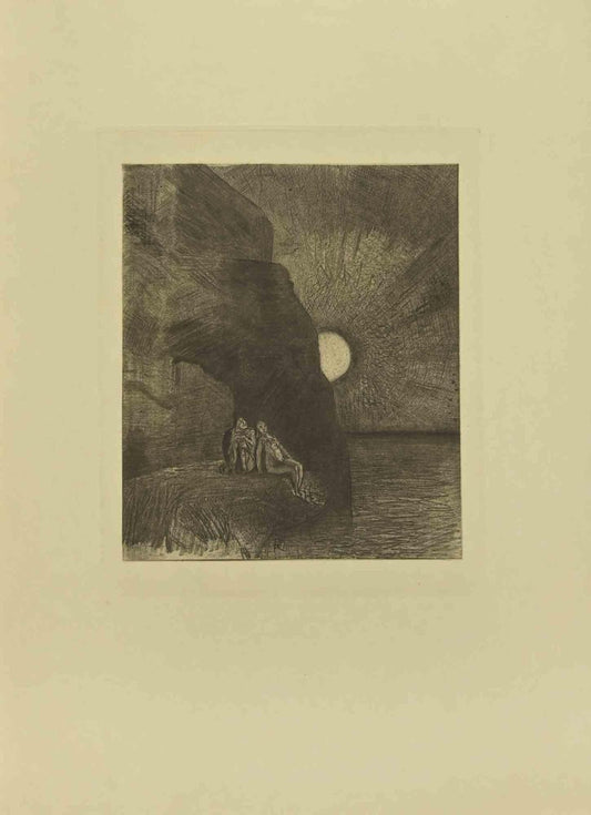 After Odilon Redon, Illustration from the Series Les Fleurs du Mal, 1923, Etching