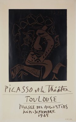 After Pablo Picasso, Head of Histrion, Linocut-KHH-1282239