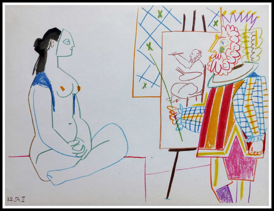 After Pablo Picasso, Human Comedy II, 1954, Lithograph