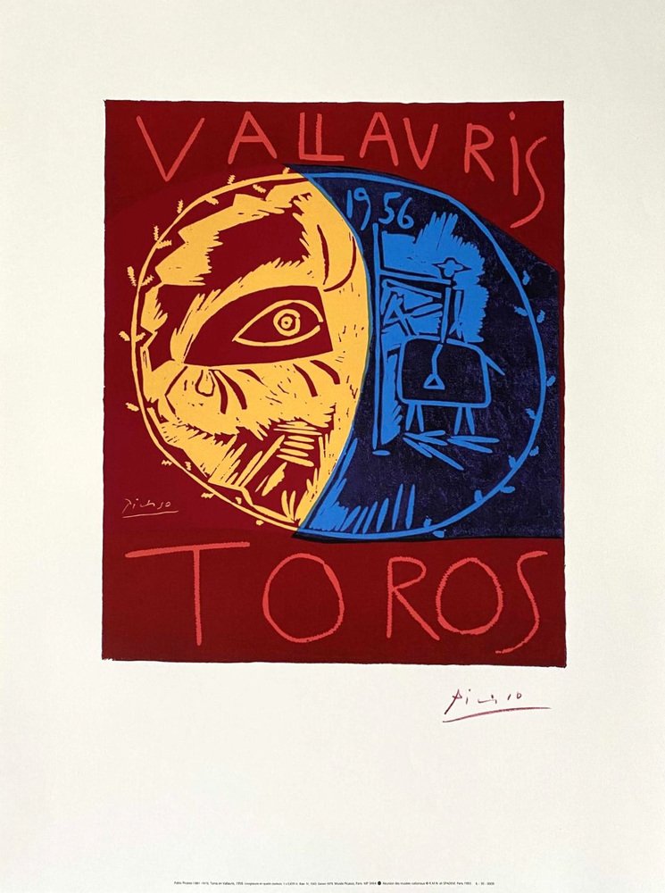 After Pablo Picasso, Toros en Vallauris, Lithographic Poster