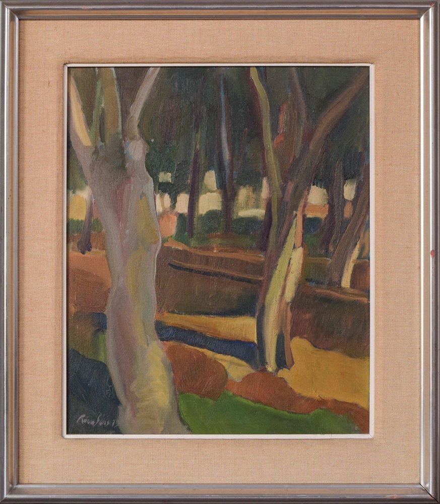 After Paul Gauguin, Forest Landscape, Late 20th Century, Oil on Canvas, Framed