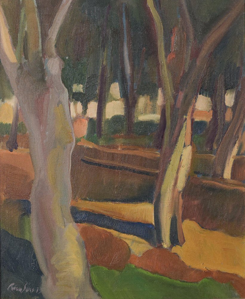 After Paul Gauguin, Forest Landscape, Late 20th Century, Oil on Canvas, Framed