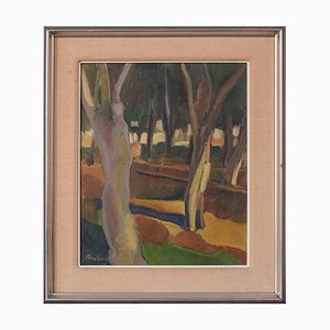 After Paul Gauguin, Forest Landscape, Late 20th Century, Oil on Canvas, Framed-AOI-1123072