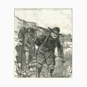 After Paul Gavarni, Mountaineers, Original Lithograph, 1881-ZCI-2029735