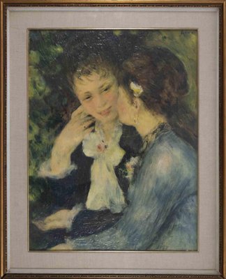 After Pierre Auguste Renoir, Confidences, Mid-20th Century, Oil on Canvas-ZCI-1359503