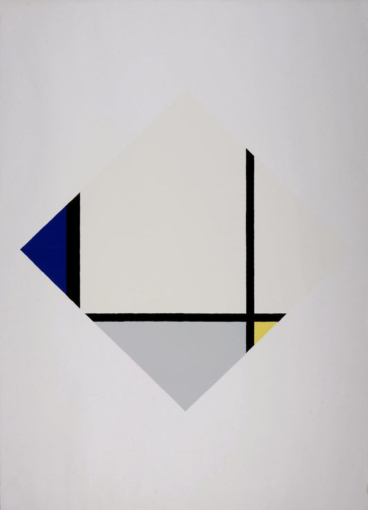 After Piet Mondrian, Composition with Blue and Yellow (Composition 1), 1960, Large Silkscreen