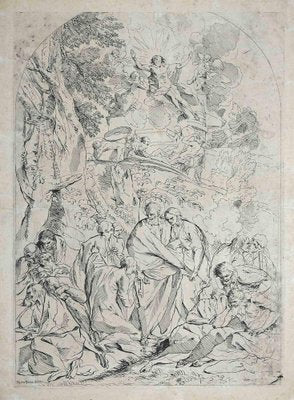 After Pietro Testa, Sacred Scene, Original Etching, Early 18th Century-ZCI-1163347